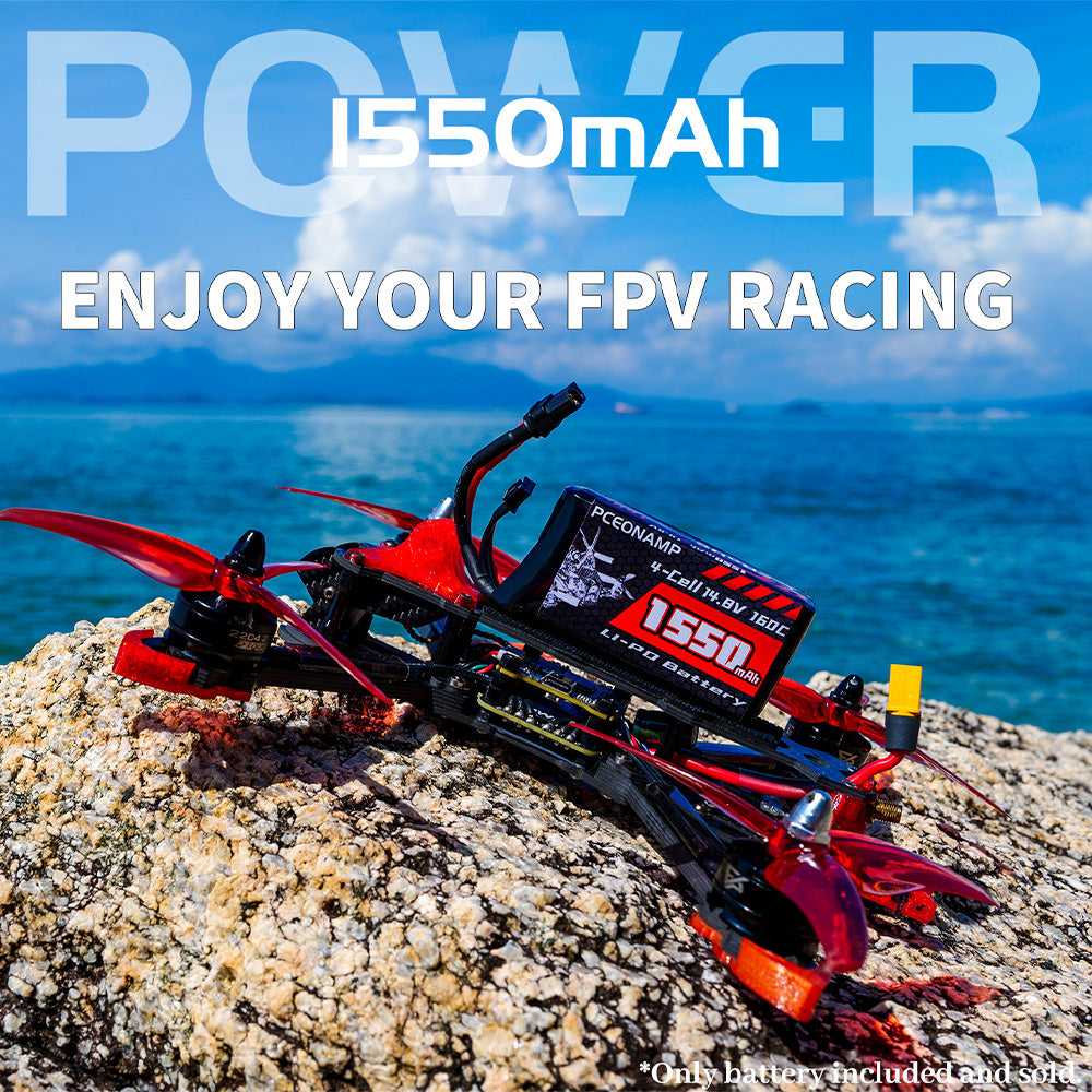 PCEONAMP 1550mAh 4S LiPo battery for FPV racing, 5 inch quadcopter