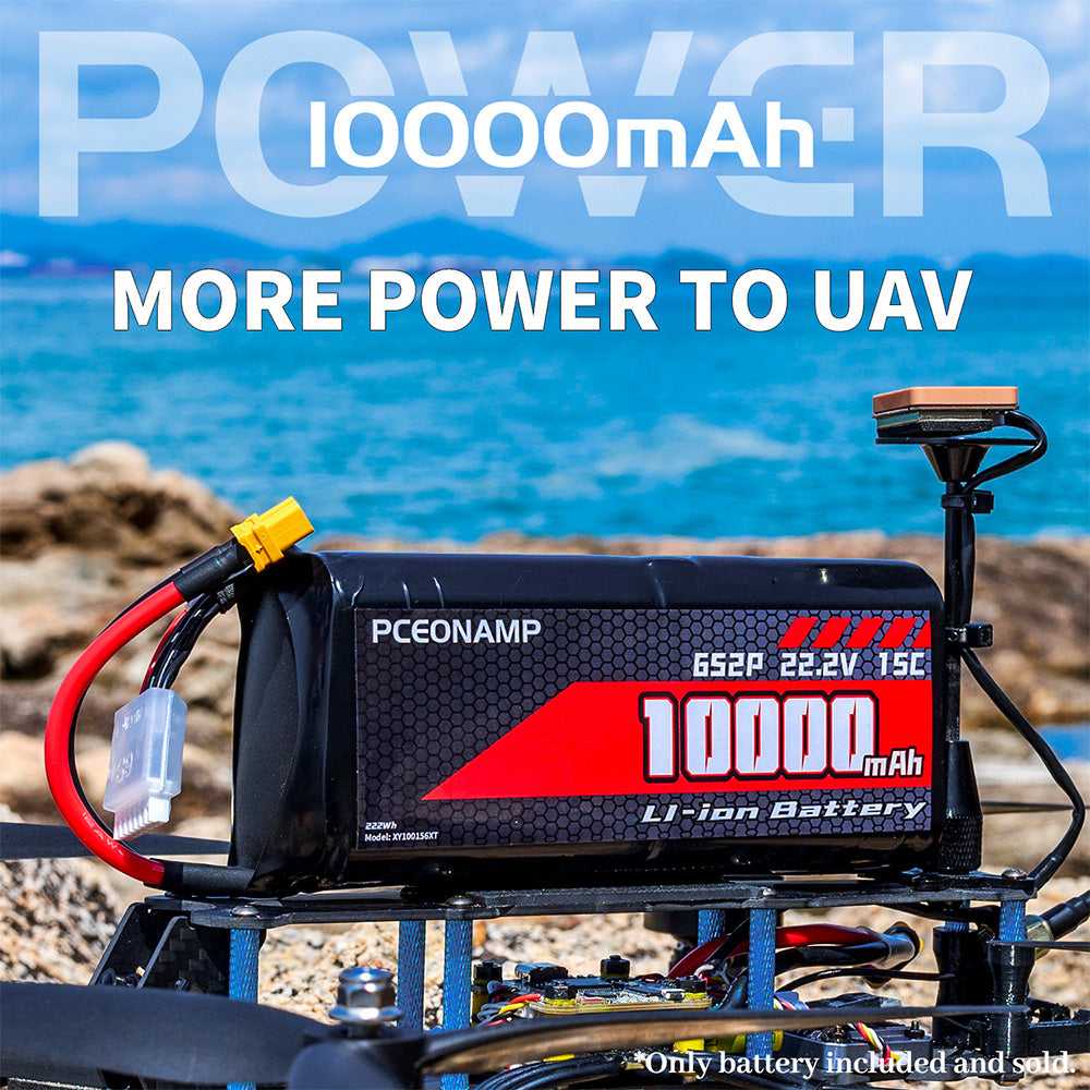 PCEONAMP 22.2V 10000mAh 6S2P 21700 Li-ion battery, more power for UAV platforms