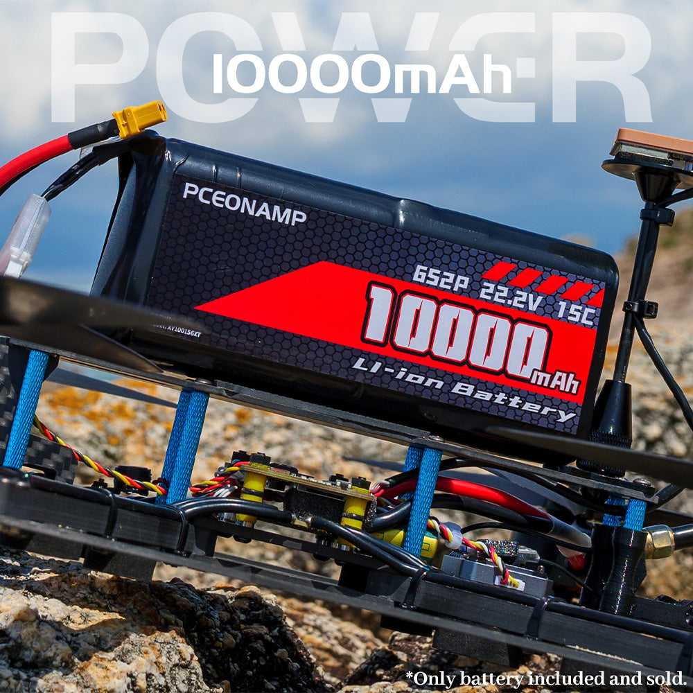 22.2V 10000mAh 6S2P 21700 Li-ion battery 25C, PCEONAMP branding, product photo