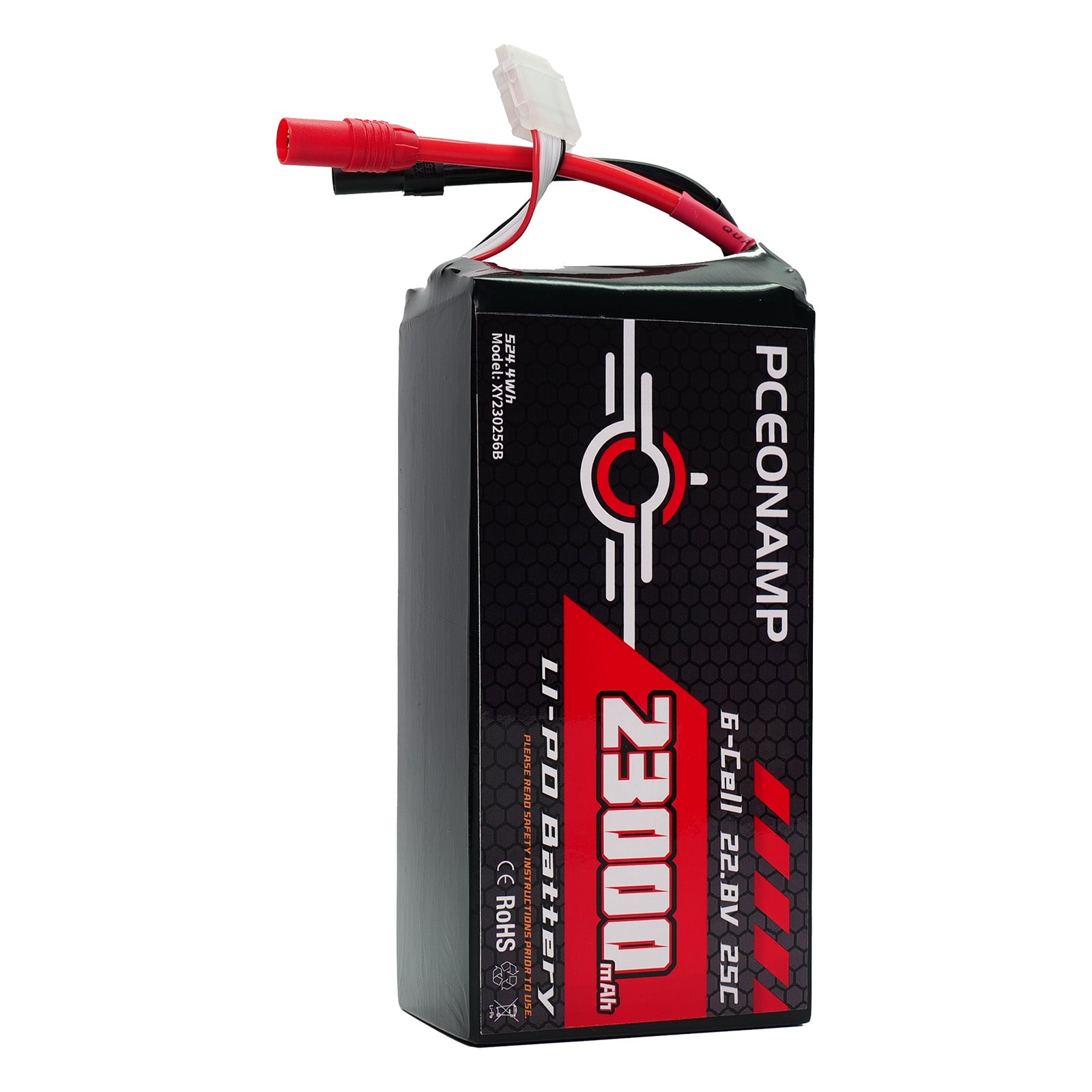 PCEONAMP 6S Lipo Battery 23000mAh 22.8V 25C with 4mm Bullets Plug Rechargeable High Capacity RC Drone Battery Soft Case Fit for RC FPV RC Drone Quadcopter