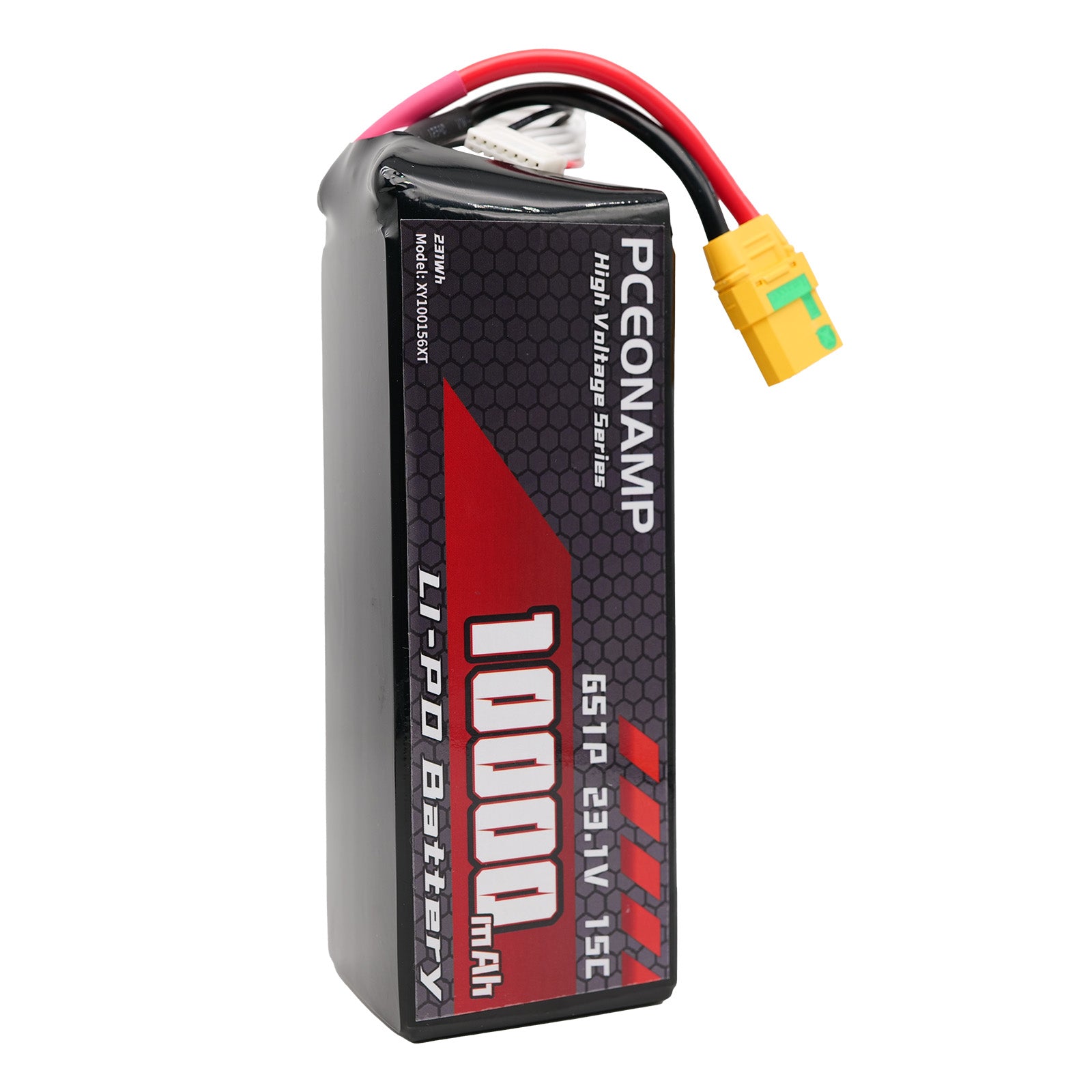 PCEONAMP 6S Lipo Battery 10000mAh 23.1V 15C with XT90 Plug Rechargeable High Capacity RC Drone Battery Soft Case Fit for RC FPV RC Drone Quadcopter