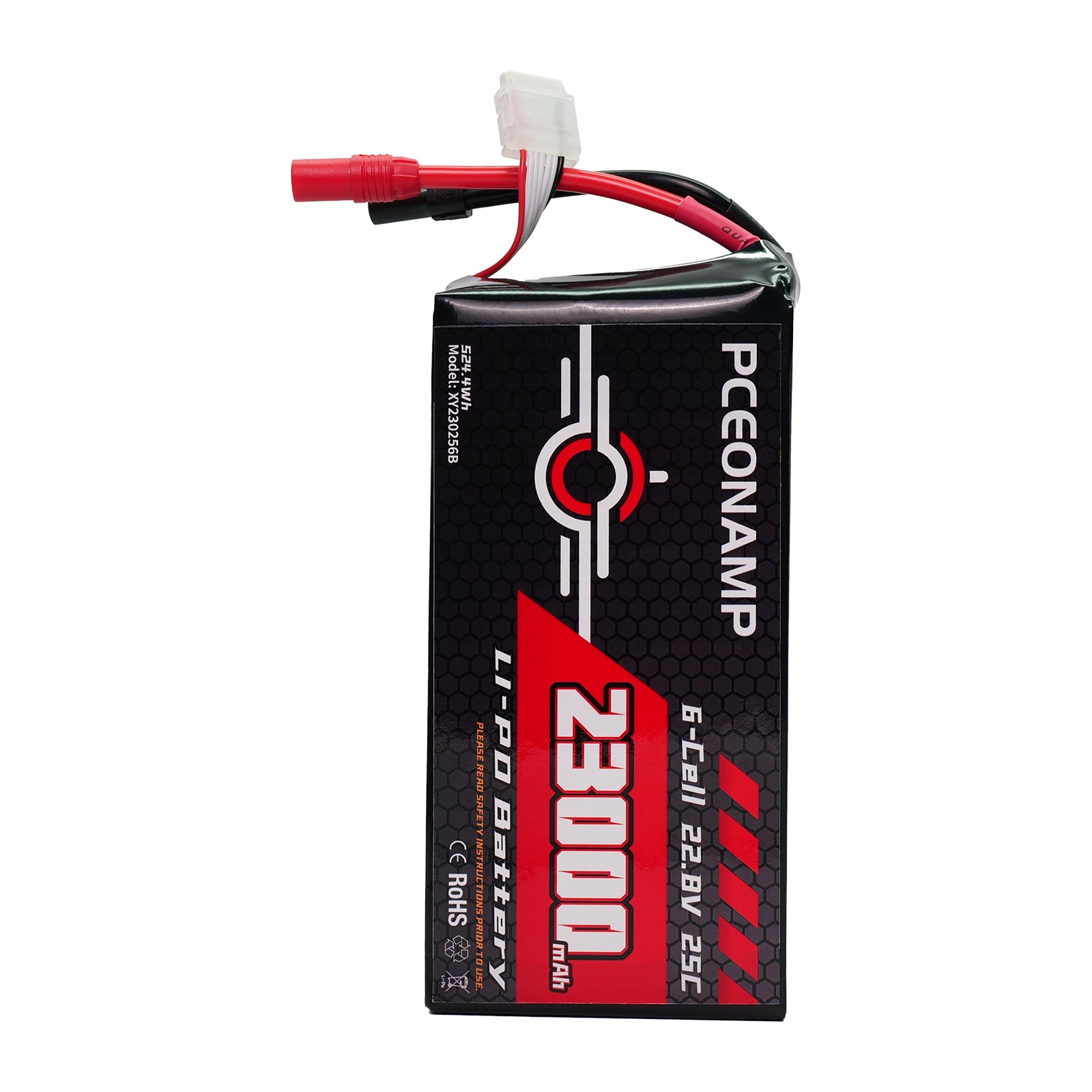PCEONAMP 6S Lipo Battery 23000mAh 22.8V 25C with 4mm Bullets Plug Rechargeable High Capacity RC Drone Battery Soft Case Fit for RC FPV RC Drone Quadcopter
