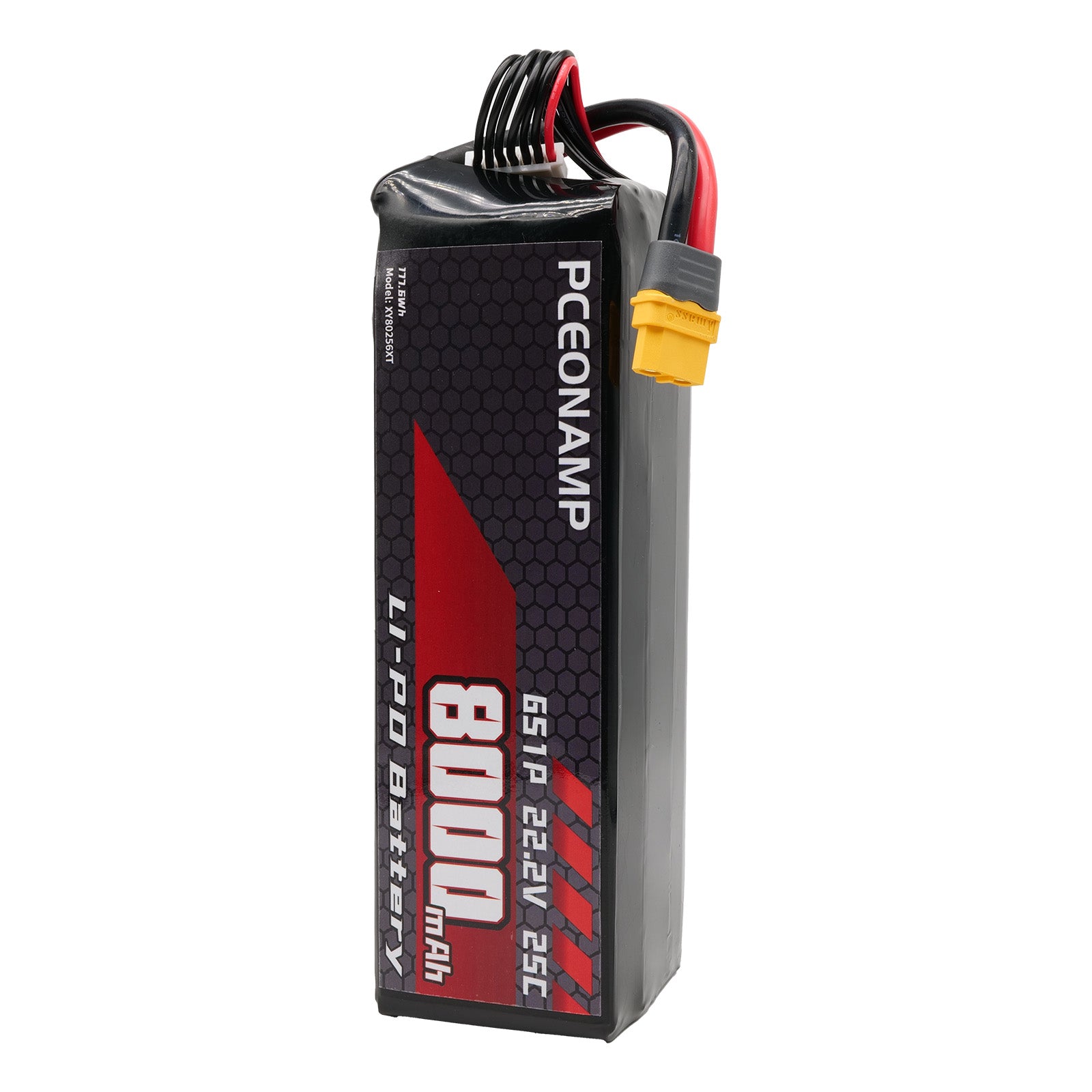 PCEONAMP 6S Lipo Battery 8000mAh 22.2V 25C with XT60 Plug Rechargeable High Capacity RC Drone Battery Soft Case Fit for RC FPV RC Drone Quadcopter