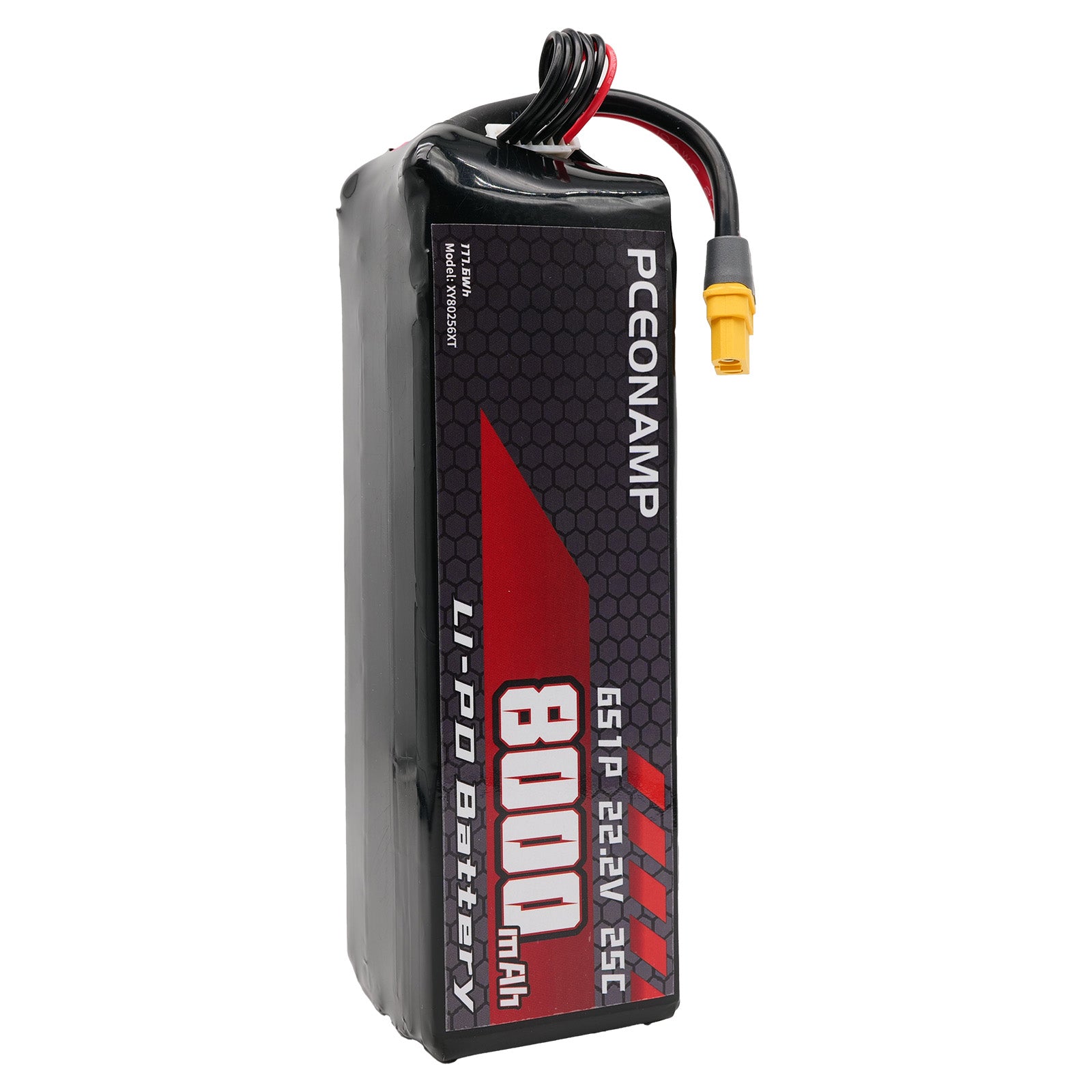 PCEONAMP 6S Lipo Battery 8000mAh 22.2V 25C with XT60 Plug Rechargeable High Capacity RC Drone Battery Soft Case Fit for RC FPV RC Drone Quadcopter