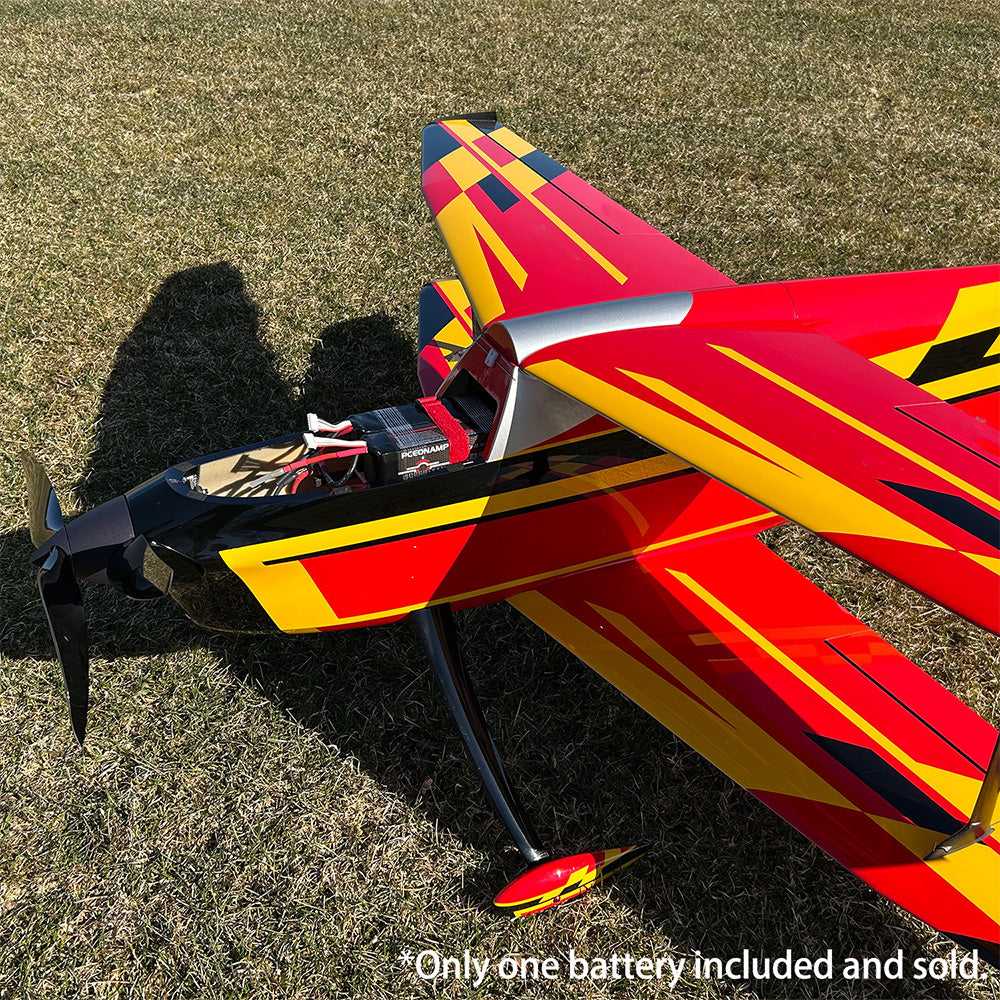 PCEONAMP 5000mAh 5S LiPo battery 35C in F3A World Champion Lassi Nurila's competition fixed-wing RC aircraft
