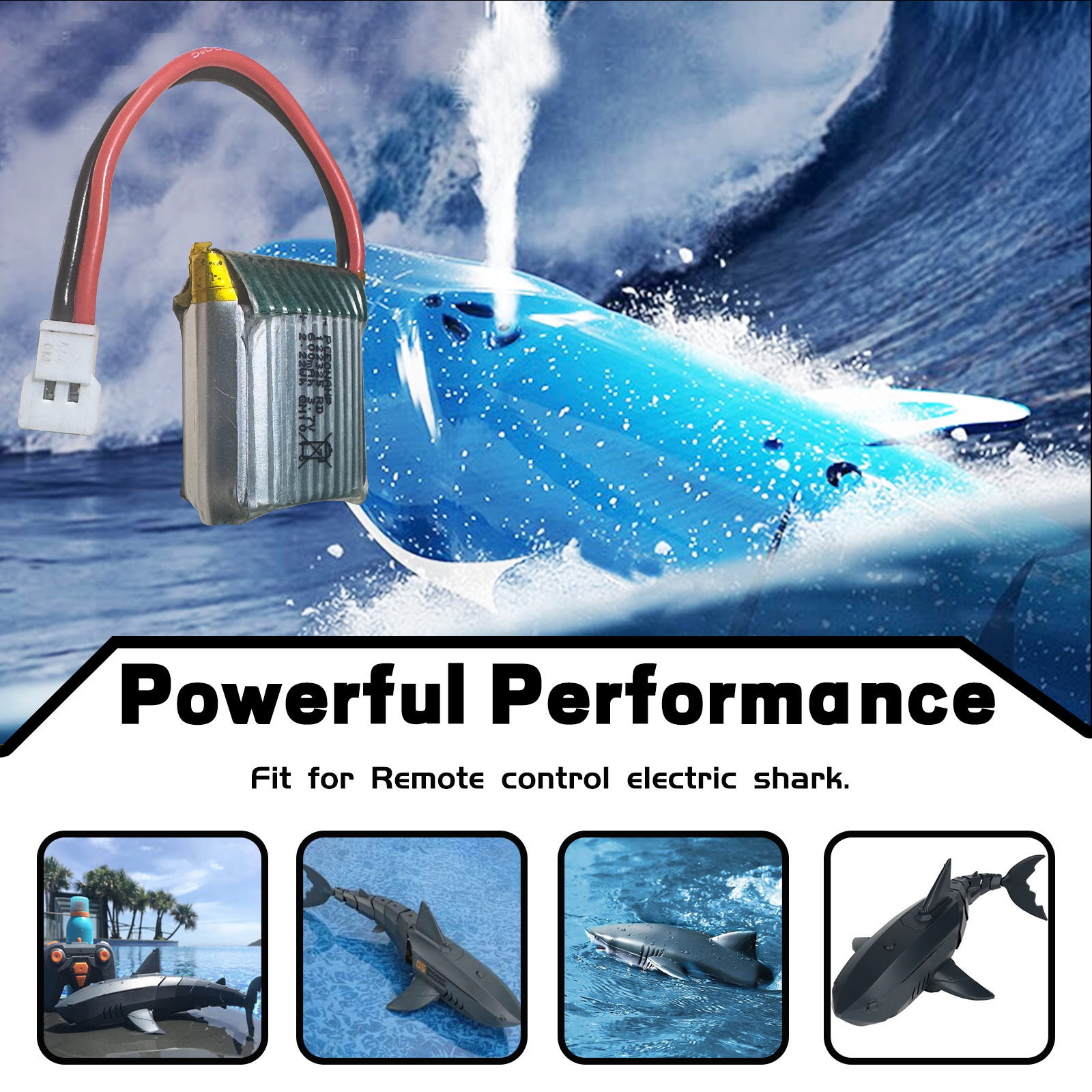 PCEONAMP 3.7V Battery 600mAh 25C with Molex Plug 5 Pieces Lipo Battery Fit for Remote Control Shark and RC Boat with 5in1 Charger