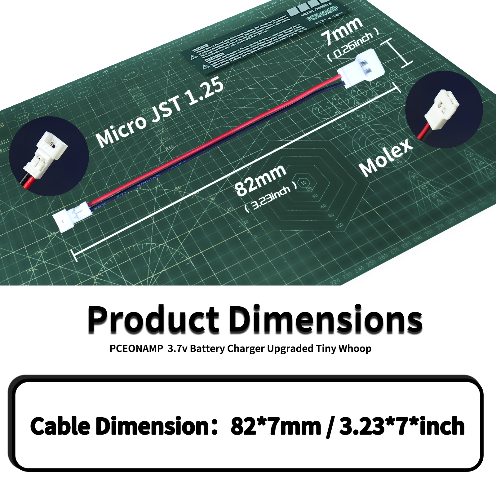 PCEONAMP 3.7v Battery Charger Upgraded Tiny Whoop 5 Pairs JST-PH 2.0 and 5 Pairs JST-PH1.25 with 5 Port Charger for Battery H36 H67 Blade Inductrix E010 E013 150mAh 1S 25C Lipo Battery